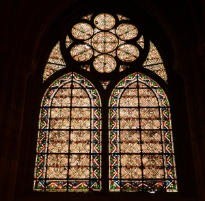 Stained-glass inside the Basilica of Saint-Denis